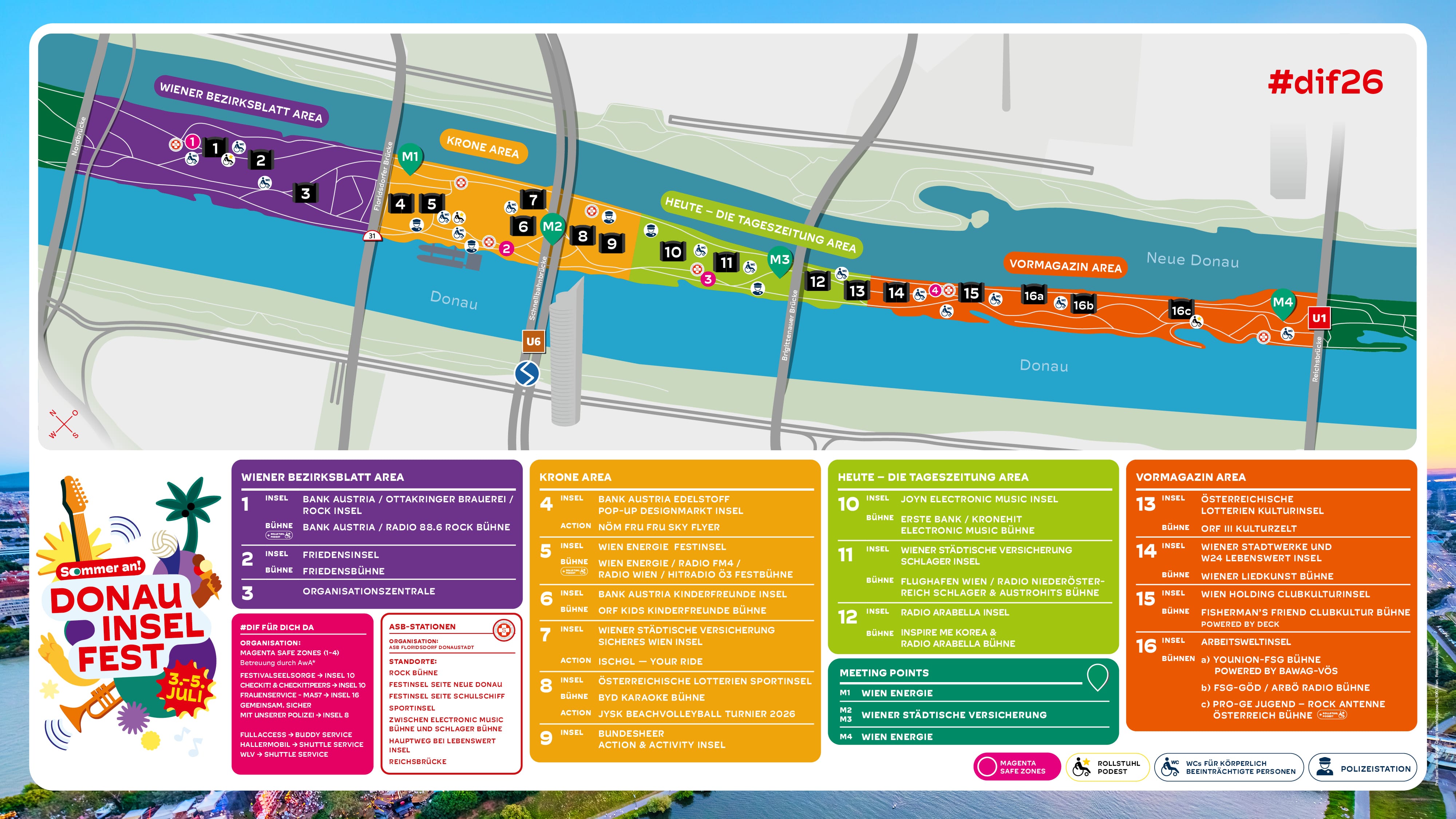 Plan vom Donauinselfest
