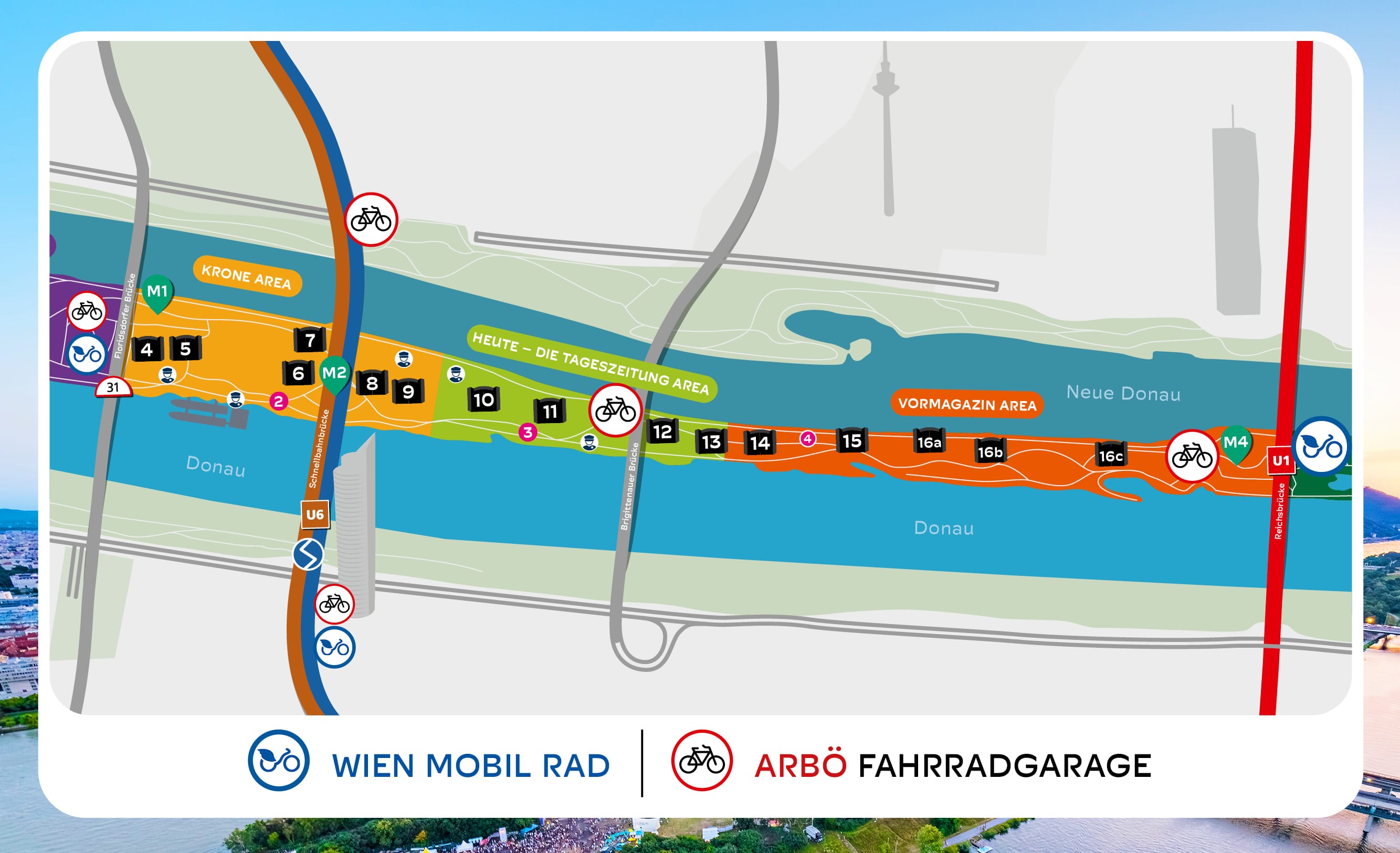 Plan vom Donauinselfest