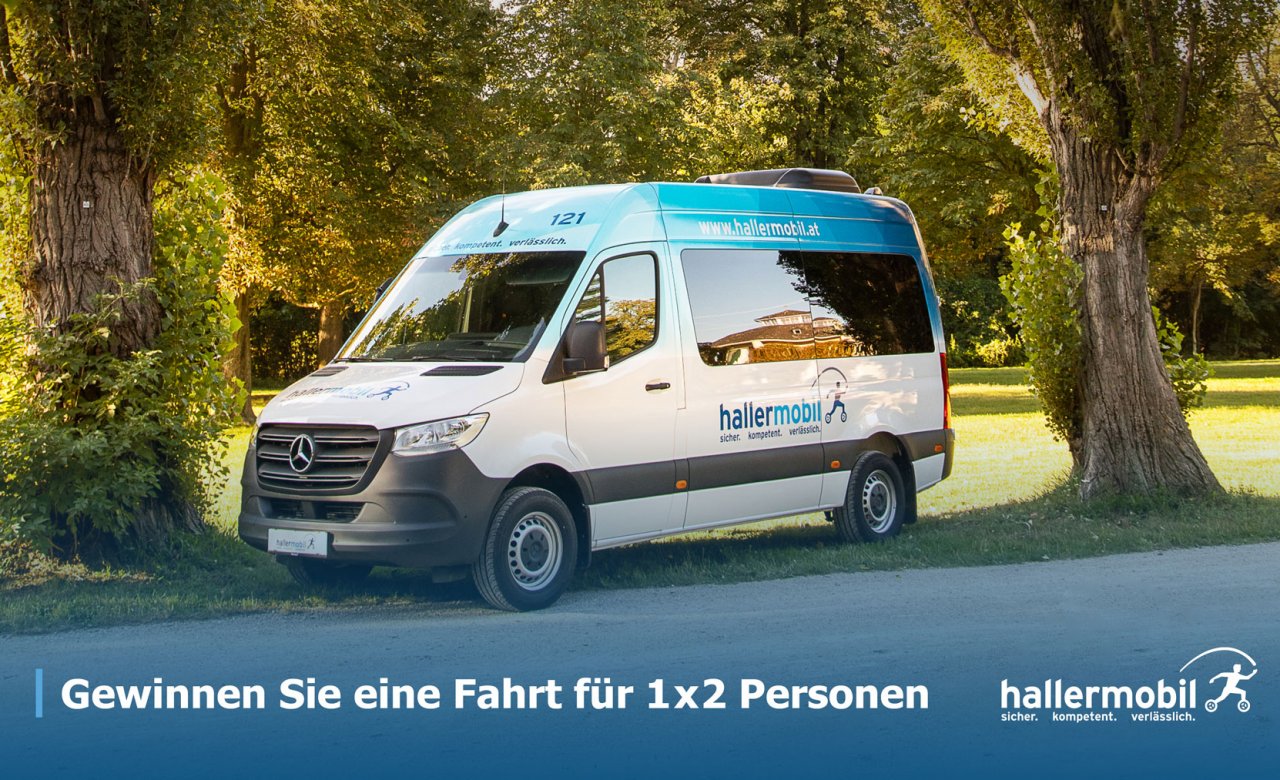 Fahrt mit hallermobil für 1&#215;2 Personen gewinnen!